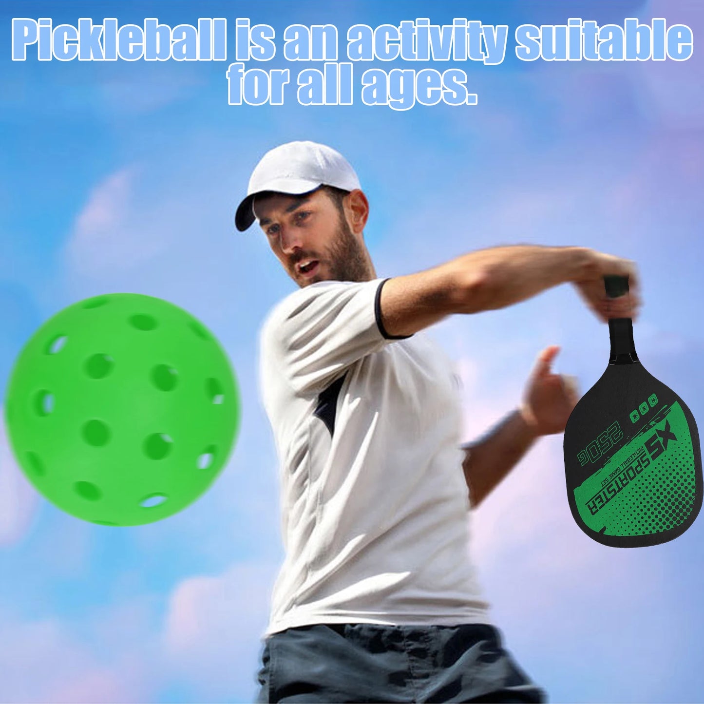 XS Sportster 250G Pickleball Set – Green Edition