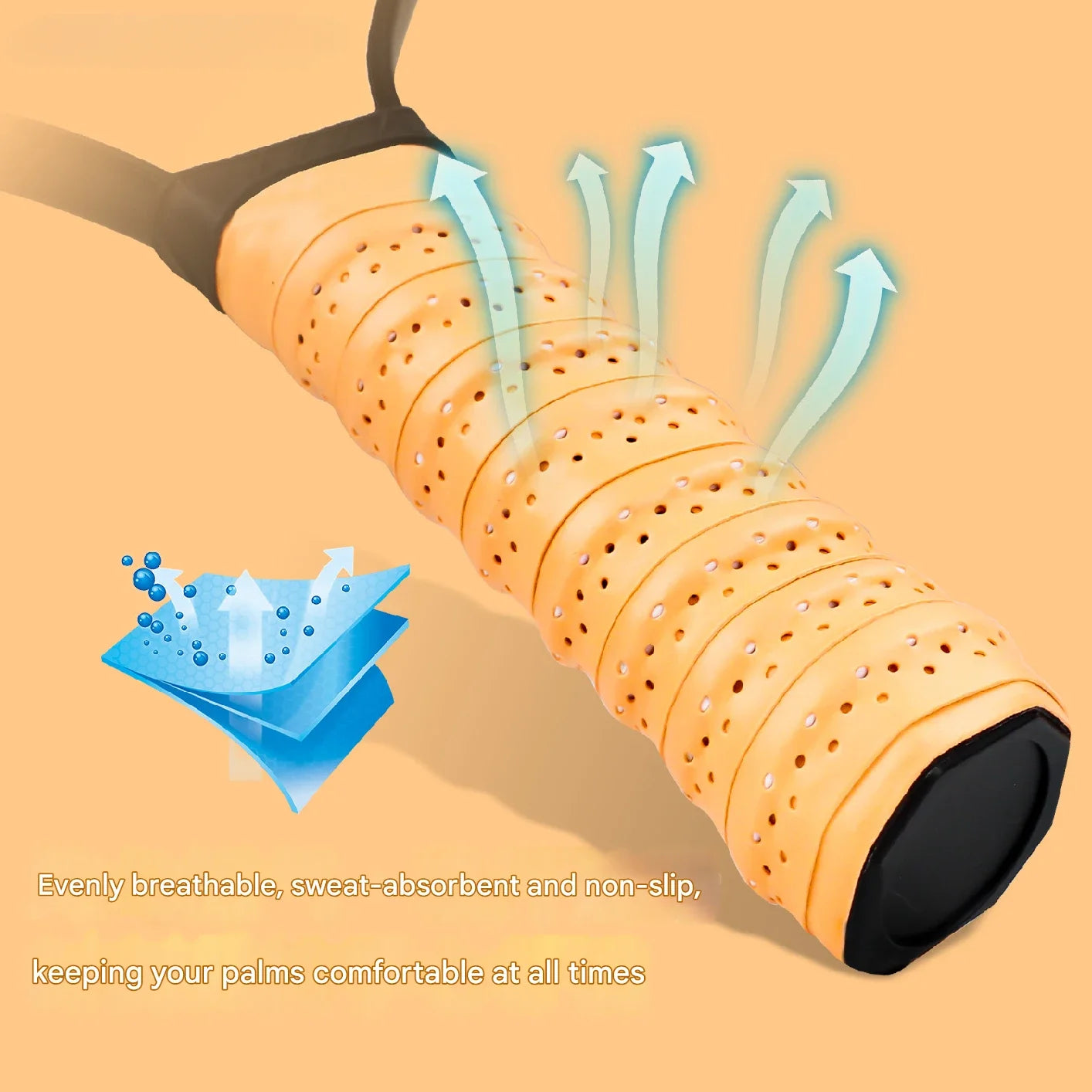 GripPro EVA Perforated Overgrips (Anti-Slip + Breathable)