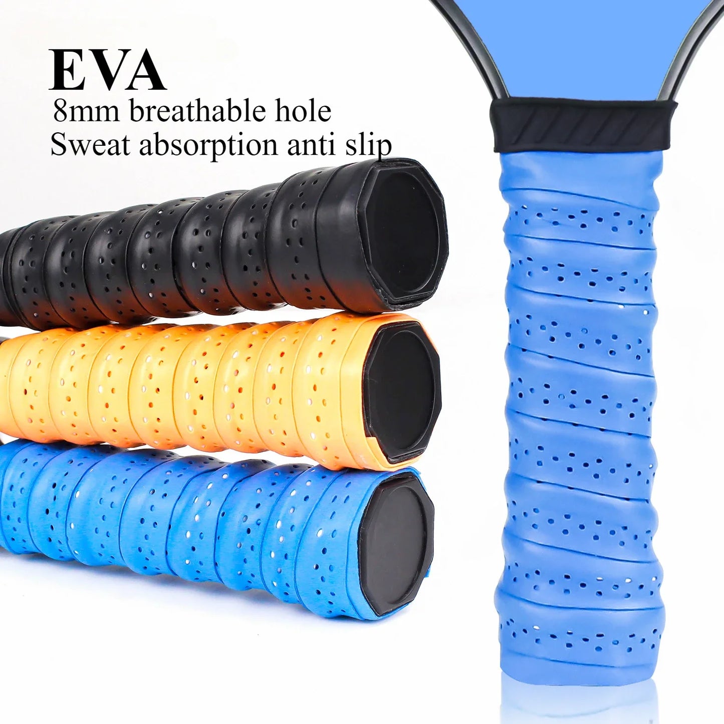 GripPro EVA Perforated Overgrips (Anti-Slip + Breathable)