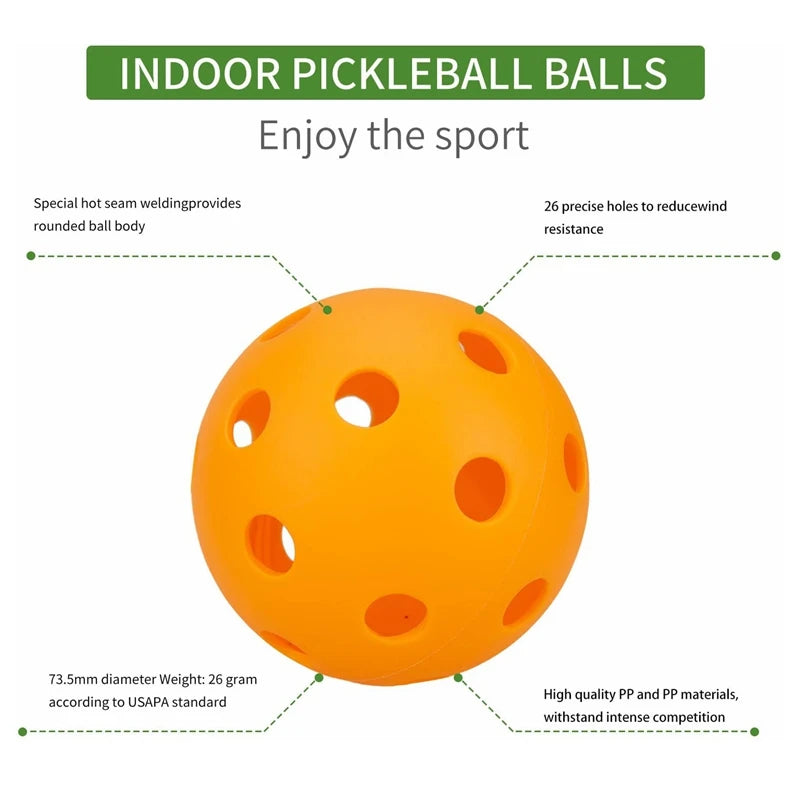 ProShot 6-Pack Outdoor Pickleball Balls with Mesh Carry Bag – Orange Edition